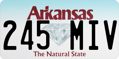 AR license plate 245MIV