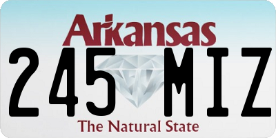 AR license plate 245MIZ