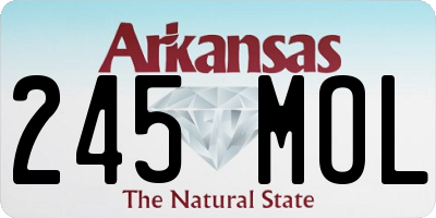 AR license plate 245MOL