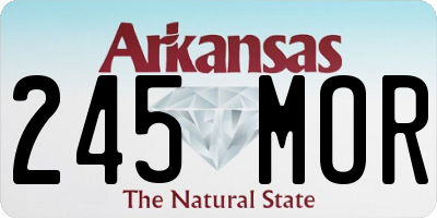 AR license plate 245MOR