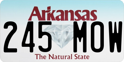 AR license plate 245MOW