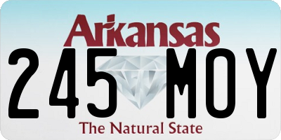 AR license plate 245MOY