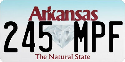 AR license plate 245MPF