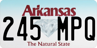 AR license plate 245MPQ