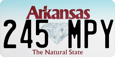 AR license plate 245MPY