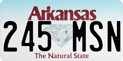 AR license plate 245MSN