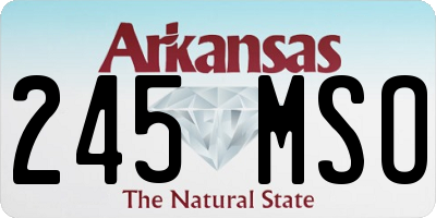 AR license plate 245MSO
