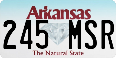 AR license plate 245MSR