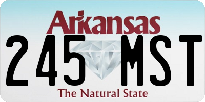 AR license plate 245MST