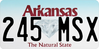 AR license plate 245MSX
