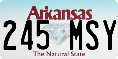 AR license plate 245MSY