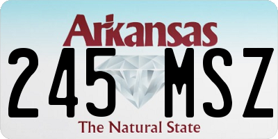 AR license plate 245MSZ