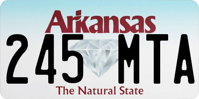AR license plate 245MTA