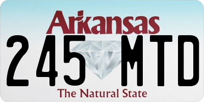 AR license plate 245MTD