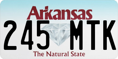 AR license plate 245MTK