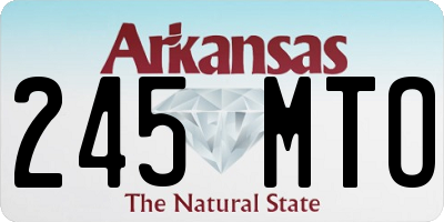 AR license plate 245MTO