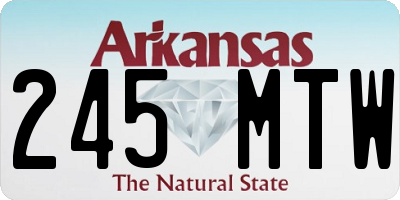 AR license plate 245MTW