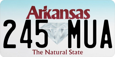 AR license plate 245MUA