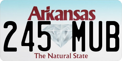AR license plate 245MUB