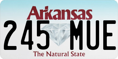 AR license plate 245MUE