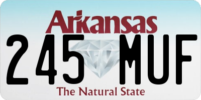 AR license plate 245MUF