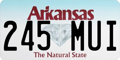 AR license plate 245MUI