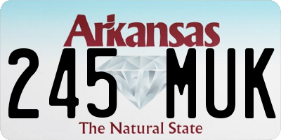 AR license plate 245MUK