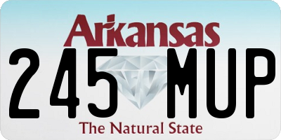 AR license plate 245MUP