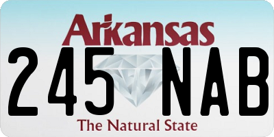 AR license plate 245NAB