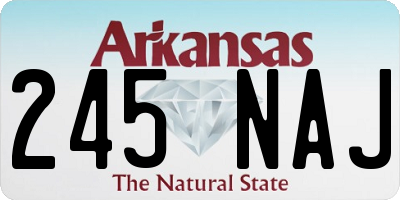AR license plate 245NAJ