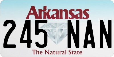 AR license plate 245NAN