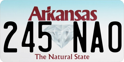 AR license plate 245NAO