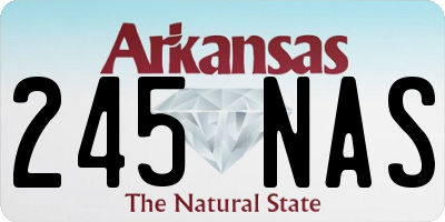 AR license plate 245NAS