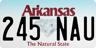 AR license plate 245NAU