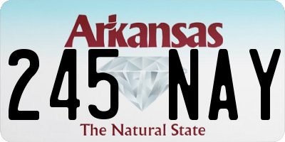 AR license plate 245NAY