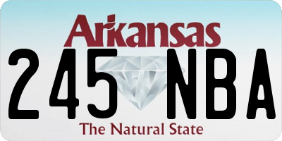 AR license plate 245NBA