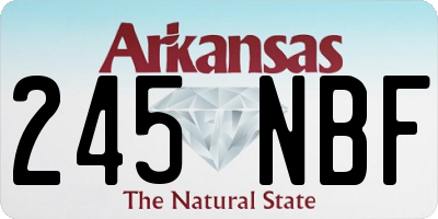 AR license plate 245NBF
