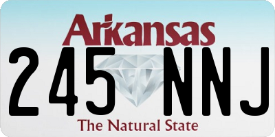 AR license plate 245NNJ