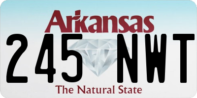 AR license plate 245NWT