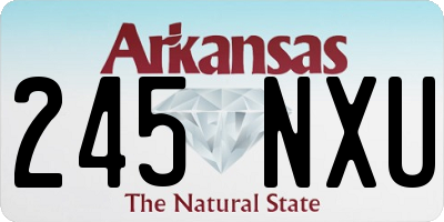 AR license plate 245NXU
