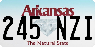 AR license plate 245NZI