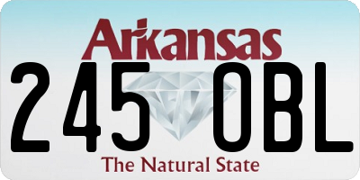 AR license plate 245OBL