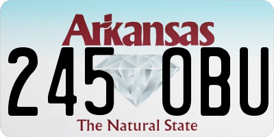 AR license plate 245OBU