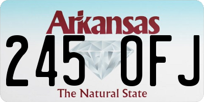 AR license plate 245OFJ