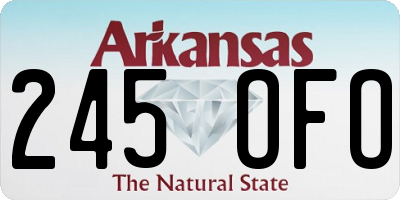 AR license plate 245OFO