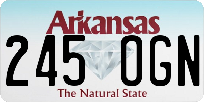 AR license plate 245OGN