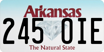 AR license plate 245OIE