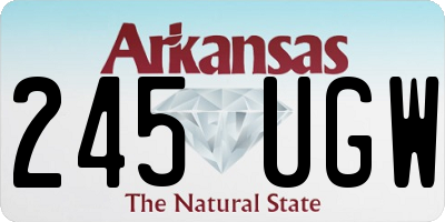AR license plate 245UGW