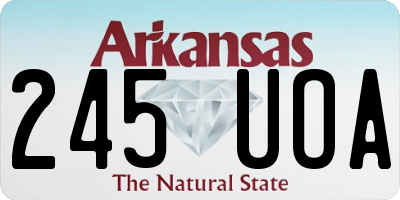 AR license plate 245UOA