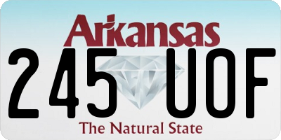 AR license plate 245UOF